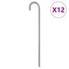 vidaXL Stanov&eacute; kol&iacute;ky 12 ks 41,5 cm &Oslash;12 mm pozinkovan&aacute; oceľ