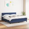 vidaXL Posteľn&yacute; r&aacute;m boxspring s matracom modr&yacute; 180x200 cm l&aacute;tka
