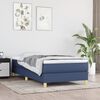vidaXL Posteľný rám boxspring s matracom modrý 90x190 cm látka