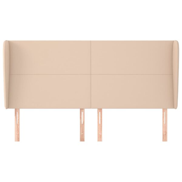 vidaXL Čelo postele so z&aacute;hybmi kapuč&iacute;nov&eacute; 203x23x118/128 cm umel&aacute; koža