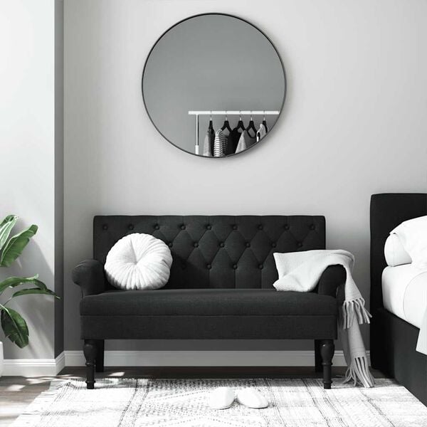 vidaXL Lavica s operadlom čierna 120x62x75,5 cm látka