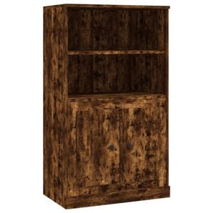 vidaXL Vysok&aacute; skrinka dymov&yacute; dub 60x35,5x103,5 cm kompozitn&eacute; drevo