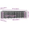 vidaXL Vonkaj&scaron;&iacute; koterec pre psov oceľov&yacute; 16,59 m&sup2;