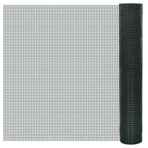 vidaXL Dr&ocirc;ten&eacute; pletivo pozinkovan&eacute; a potiahnut&eacute; PVC 25x1 m zelen&eacute;