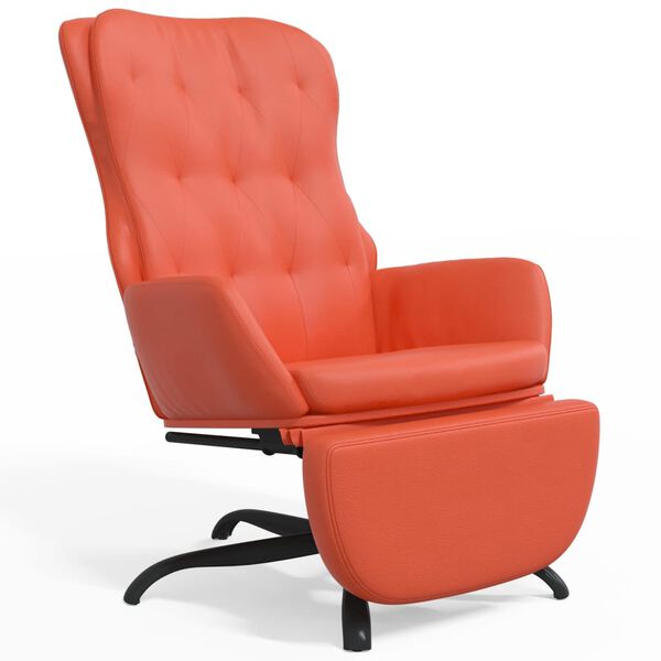 VidaXL Relaxačn&eacute; kreslo s podnožkou červen&eacute; umel&aacute; koža