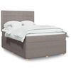 vidaXL Posteľn&yacute; r&aacute;m boxspring s matracom sivohned 160x200 cm l&aacute;tka