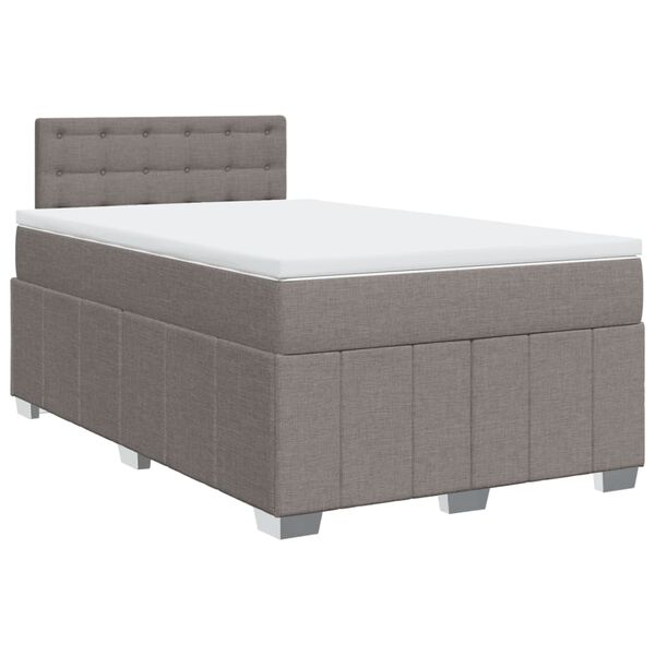vidaXL Boxspring posteľ s matracom sivohned&aacute; 120x190 cm l&aacute;tka