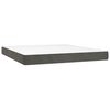 vidaXL Posteľn&yacute; r&aacute;m boxspring s matracom tmavosiv&yacute; 180x200 cm zamat