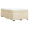 vidaXL Boxspring posteľ s matracom kr&eacute;mov&aacute; 120x190 cm l&aacute;tka