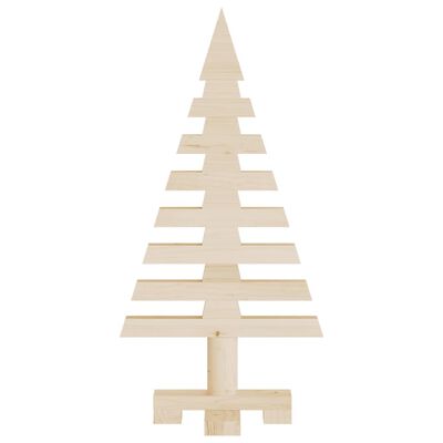 vidaXL Drevený vianočný stromček na dekoráciu 60 cm masívna borovica