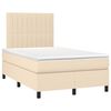 vidaXL Boxspring posteľ s matracom kr&eacute;mov&aacute; 120x190 cm l&aacute;tka