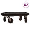 vidaXL Voz&iacute;ky na rastliny s kolieskami 2 ks priemer 40cm čierny 275 kg