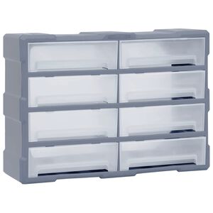 vidaXL Organiz&eacute;r s 8 veľk&yacute;mi z&aacute;suvkami 52x16x37 cm