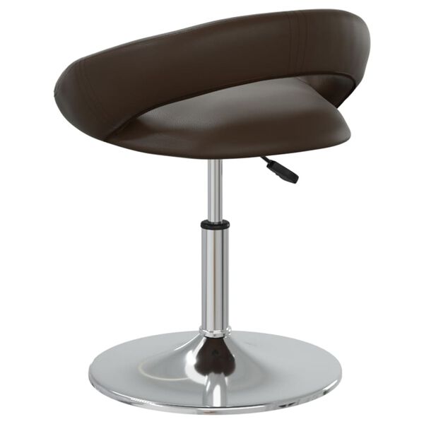 vidaXL Otočn&aacute; jed&aacute;lensk&aacute; stolička hned&aacute; umel&aacute; koža