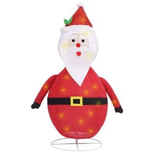 vidaXL Vianočná ozdoba figúrka Santa Claus LED luxusná látka 120 cm