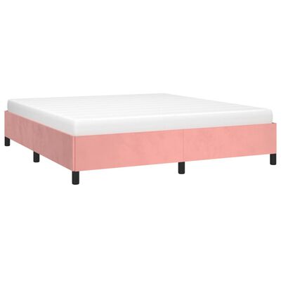 vidaXL Rám postele ružový 180x200 cm zamat