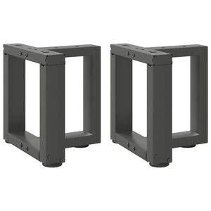 vidaXL Nohy konferenčn&eacute;ho stol&iacute;ka v tvare T, 2 ks, antracitov&eacute;, 30x25x(30-31) cm, oceľ