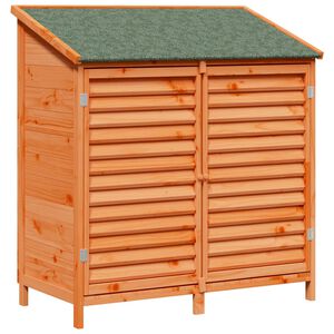 vidaXL Z&aacute;hradn&yacute; pr&iacute;stre&scaron;ok so strechou Hned&aacute; 106 x 56 x 113,5 cm