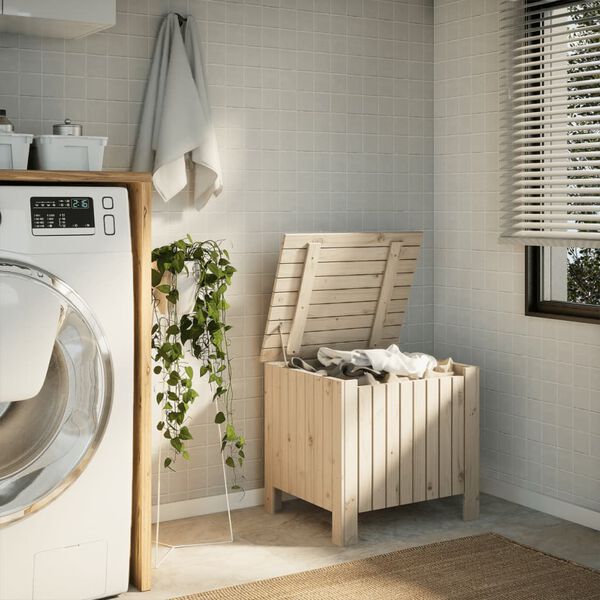 vidaXL Úložný box s vekom RANA 60x49x54 cm borovicový masív