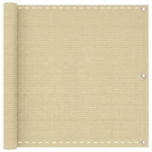 vidaXL Balk&oacute;nov&aacute; obrazovka B&eacute;žov&aacute; 75 x 800 cm HDPE a hlin&iacute;k
