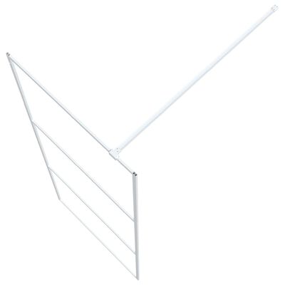 vidaXL Sprchová zástena biela 80x195 cm priehľadné ESG sklo