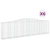 vidaXL Obl&uacute;kov&eacute; gabi&oacute;nov&eacute; ko&scaron;e 6ks 400x30x100/120cm pozinkovan&eacute; železo