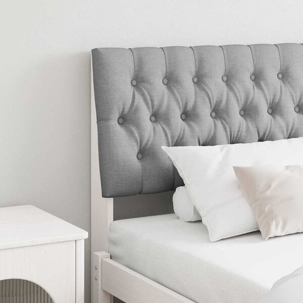 vidaXL Čalúnené čelo postele Svetlosivá 180 cm