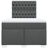 vidaXL Boxspring posteľ s matracom, tmavosiv&aacute; 120x190 cm, l&aacute;tka