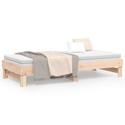 vidaXL Rozkladacia denná posteľ 2x(100x200) cm borovicový masív
