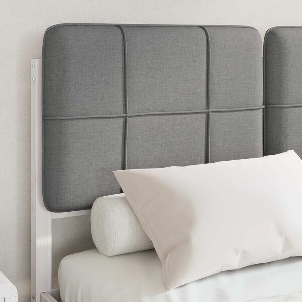 vidaXL R&aacute;m postele s čal&uacute;nen&yacute;m čelom Svetlosiv&aacute; 120 x 200 cm