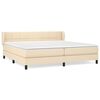 vidaXL Boxspring posteľ s matracom kr&eacute;mov&aacute; 200x200 cm l&aacute;tka