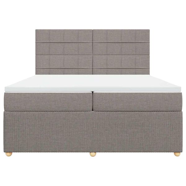 vidaXL Boxspring posteľ s matracom sivohned&yacute; 200x200 cm l&aacute;tka