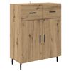 vidaXL Highboard so z&aacute;suvkou 2 pcs Remeseln&yacute; dub Kompozitn&eacute; drevo
