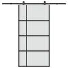 vidaXL Posuvn&eacute; dvere s kovan&iacute;m ESG sklo a hlin&iacute;k 102,5x205 cm