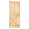 vidaXL Posuvn&eacute; dvere NARVIK Pr&iacute;rodn&aacute; a čierna 95 x 210 cm (213,5 cm)