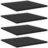 vidaXL Polica na knihy 3 &uacute;rovn&iacute; 4 pcs 40 x 40 x 1,5 cm Čierny