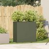VidaXL kvetin&aacute;č Olive Green 80x40x80 cm Oceľ valcovan&aacute; za studena