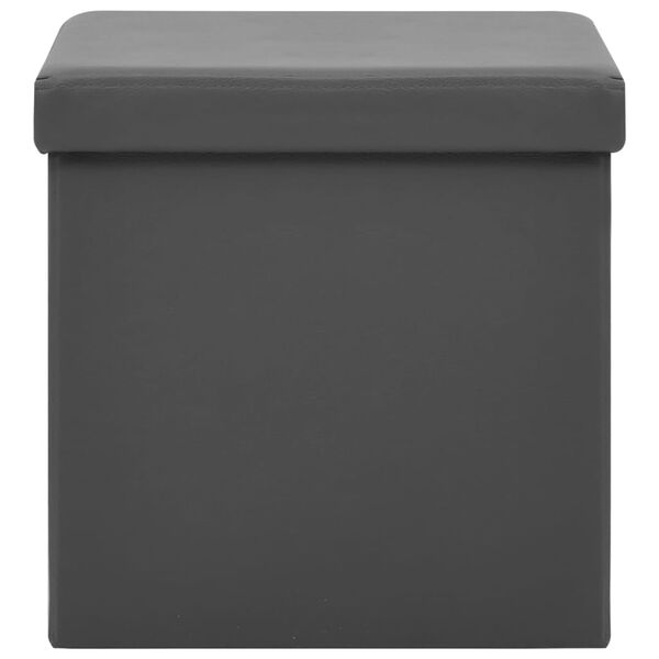 vidaXL Skladacia &uacute;ložn&aacute; stolička siv&aacute; PVC