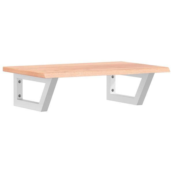 vidaXL Polica pod um&yacute;vadlo, n&aacute;stenn&aacute;, oceľ a dubov&yacute; mas&iacute;v