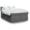 vidaXL Boxspring posteľ s matracom tmavosiv&aacute; 140x200 cm l&aacute;tka
