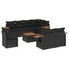 vidaXL Patio Sofa Set 9-miestne Black