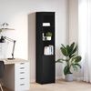 vidaXL Highboard Black Oak 37,5x35x180 cm Engineered Wood