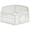 vidaXL 6 panelov&yacute; ps&iacute; v&yacute;beh 122 x 106,5 x 40 cm Plast Biela Skladac&iacute;