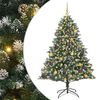 vidaXL Umel&yacute; vianočn&yacute; stromček Zelen&aacute; 180 cm PVC, plast a oceľ