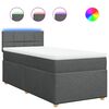 vidaXL Boxspring posteľ s matracom tmavosiv&aacute; 100x200 cm l&aacute;tka