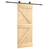 vidaXL Posuvn&eacute; dvere Pr&iacute;rodn&aacute; a čierna 70 x 210 cm
