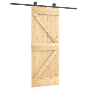 vidaXL Posuvn&eacute; dvere Pr&iacute;rodn&aacute; a čierna 70 x 210 cm