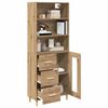 vidaXL Highboard Remeseln&yacute; dub 69,5 x 34 x 180 cm Kompozitn&eacute; drevo