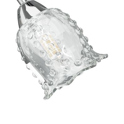 vidaXL Stropná lampa so sklenými tienidlami na 4 LED žiarovky G9