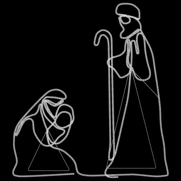 vidaXL Vianočná silueta Márie a Jozefa, 264 LED diód 40x55&38x100 cm